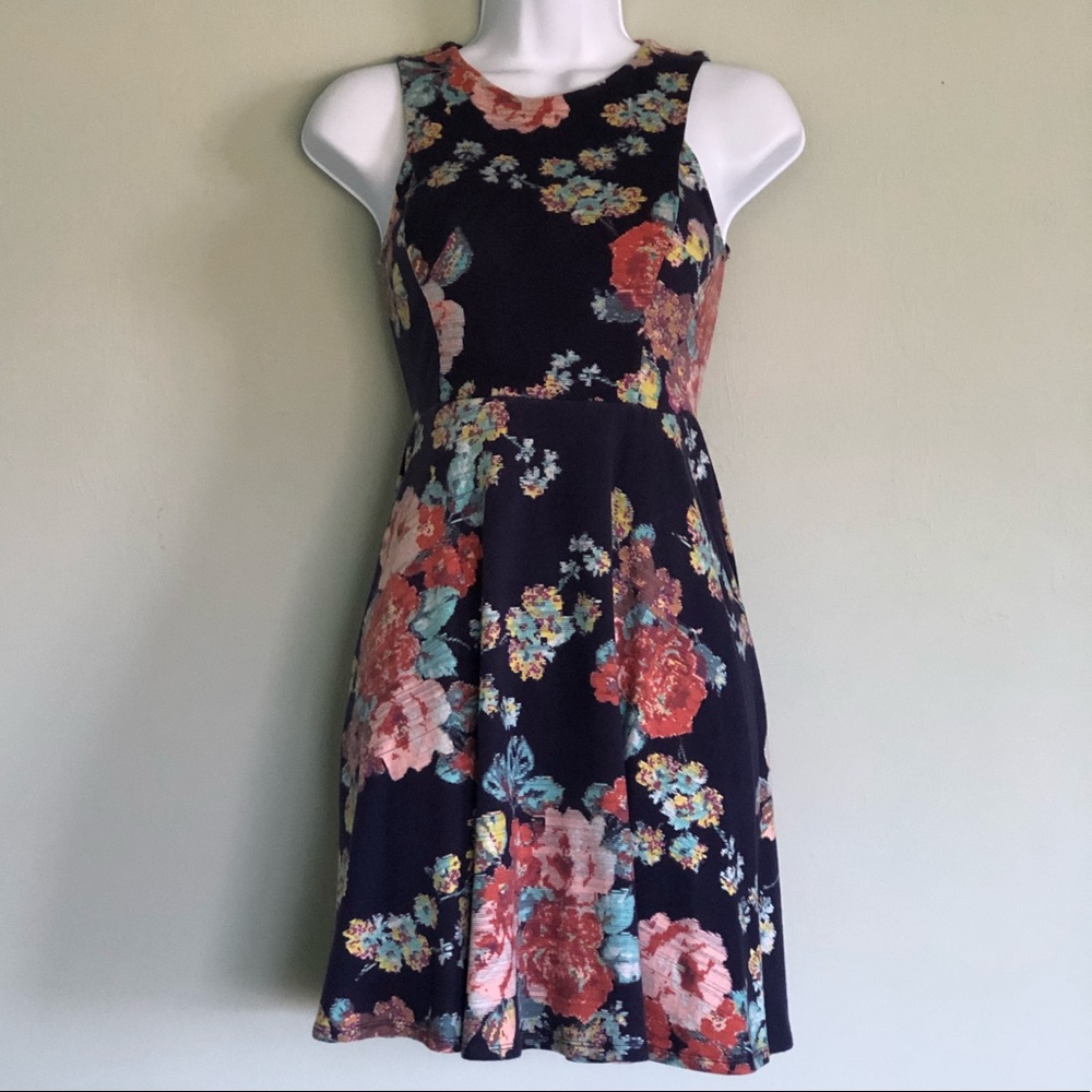 Xhilaration blue floral dress